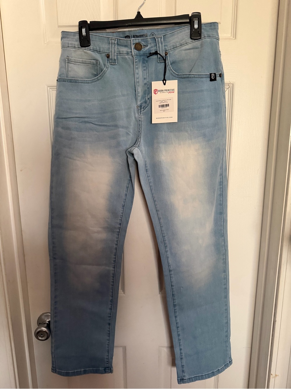 Born Primitive Light Blue Ultra Stretch Athletic Fit Men's Jeans